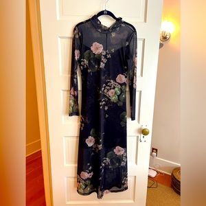 AllSaints Dress - Sheer Floral Midi